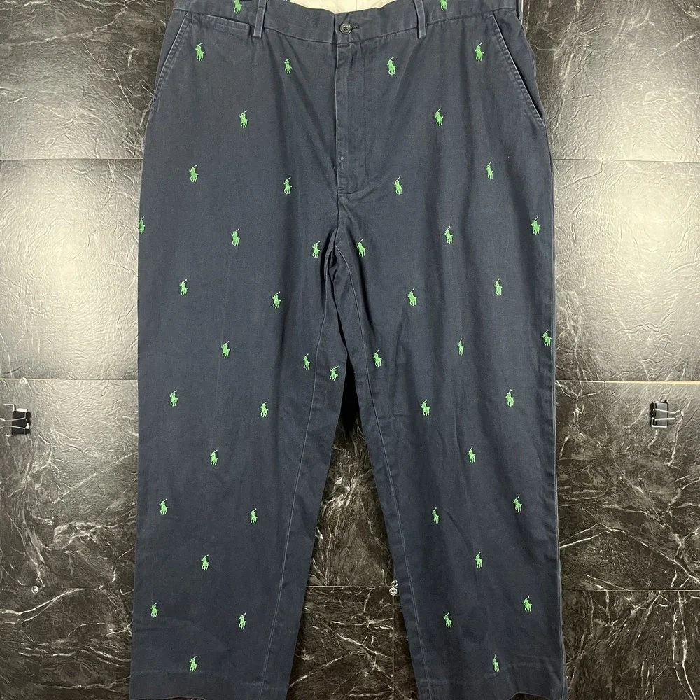 Polo Ralph Lauren Vtg All Over Pony Chino Pants 36x30